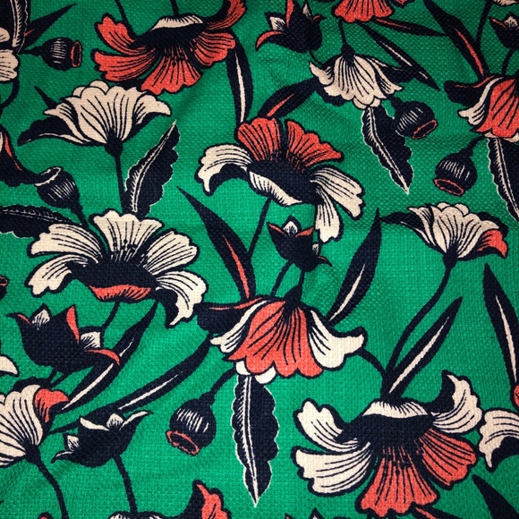 Pencil Skirt, Basketweave, Kelly Coral Print - Picture 2 of 6